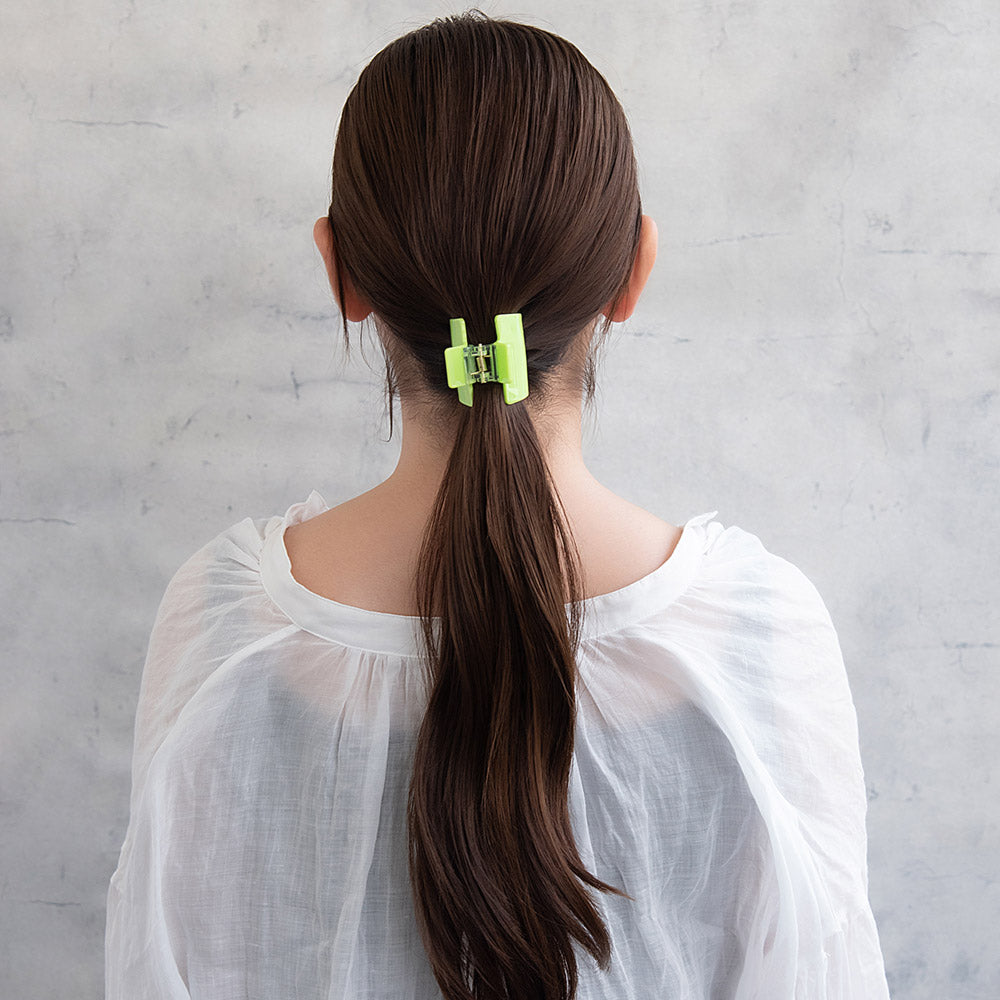 ヘアクリップ ビタミンカラー レクタングル バンスクリップ