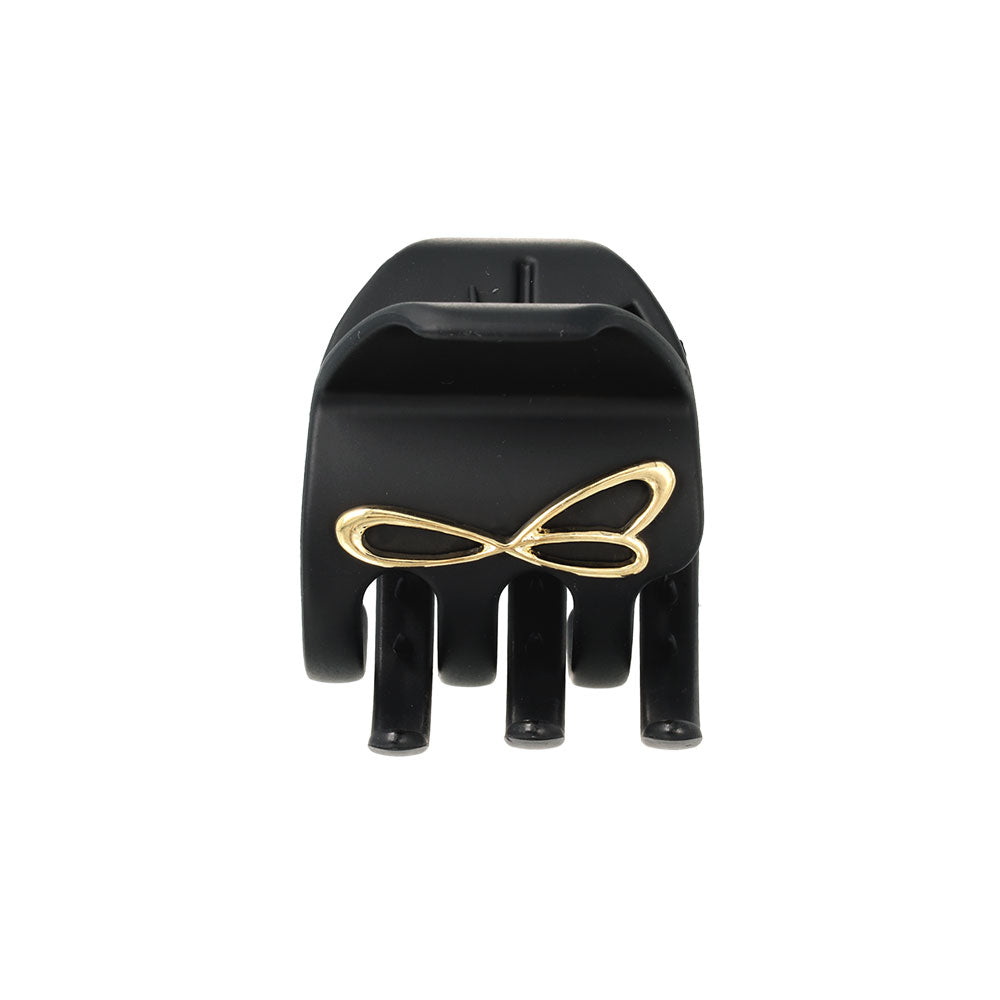 ヘアクリップ メタル ループ ライン くすみ ベーシックカラー バンスクリップ