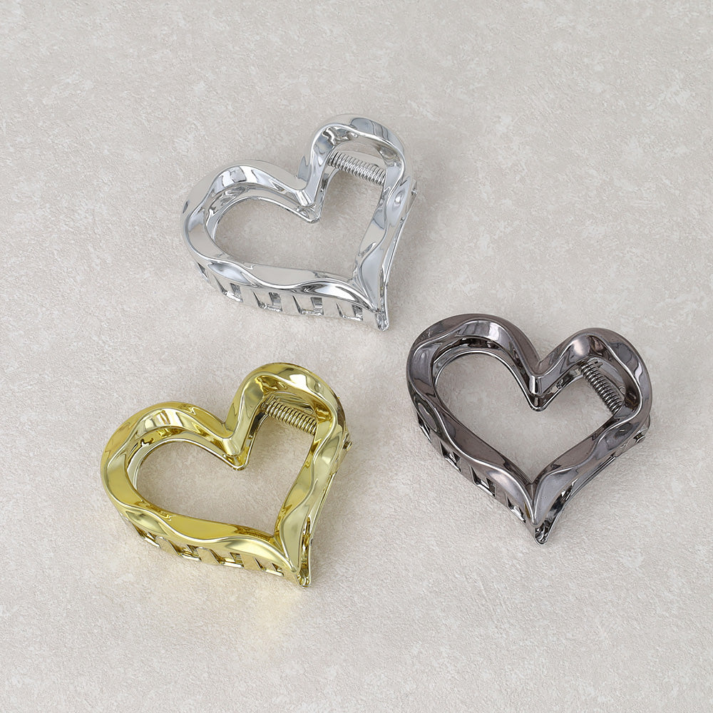 ヘアクリップ メタルカラー ハート バンスクリップ – OSEWAYA