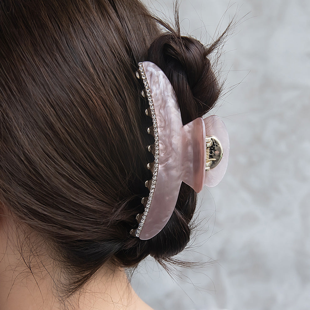 ヘアクリップ マーブル バンスクリップ