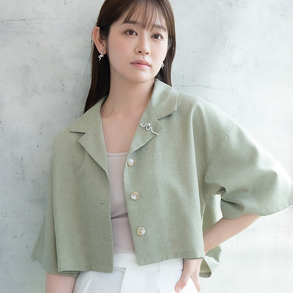 ブローチ メタル キュービックジルコニア パール 蛇 ピンタイプ