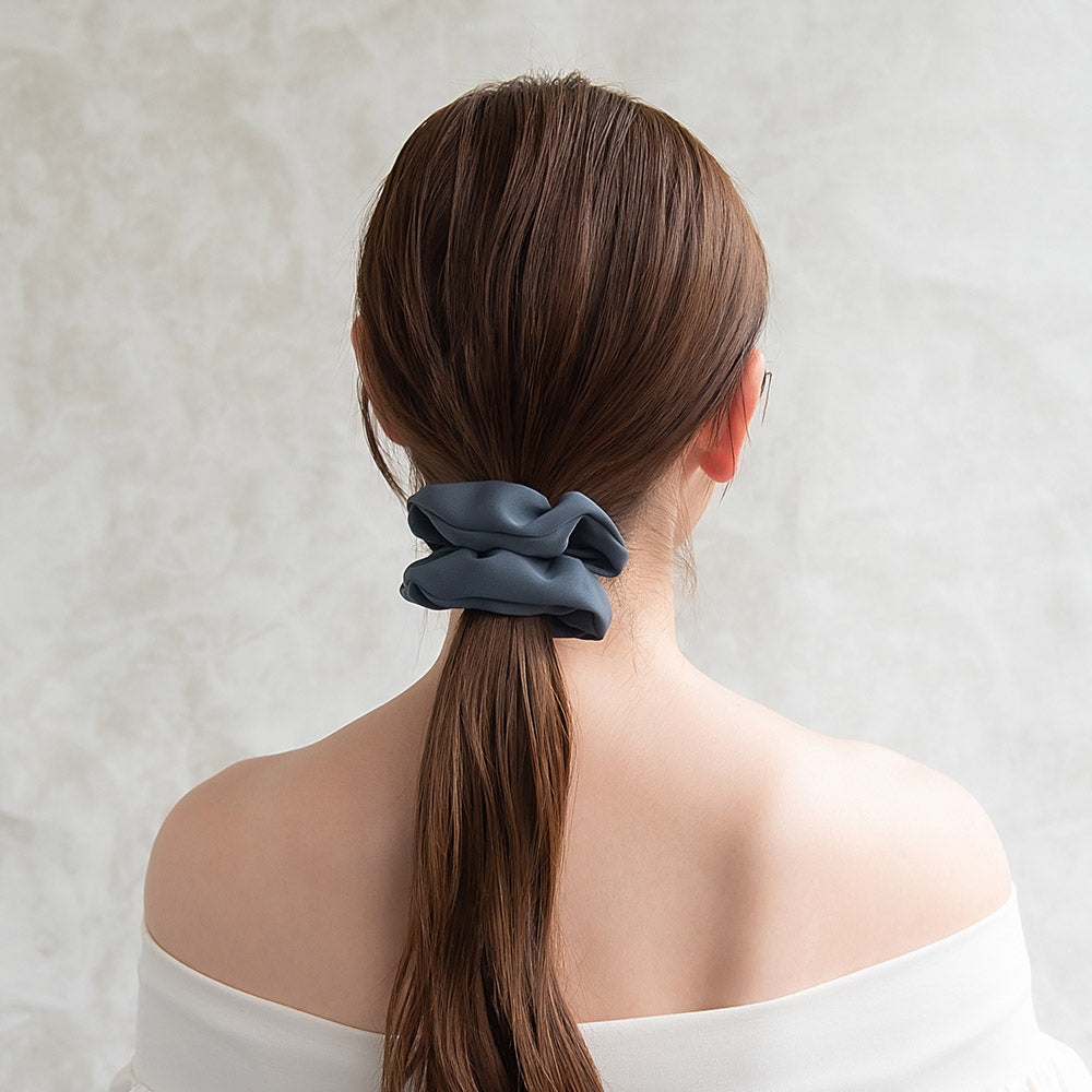 シュシュ ベーシック カラー 無地 100mm ヘアゴム ヘアポニー