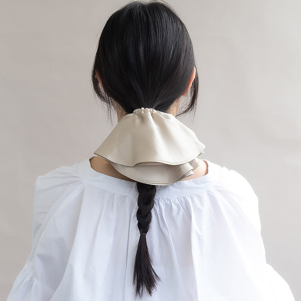 シュシュ ビッグ ボリューム フレア ヘアゴム ヘアポニー