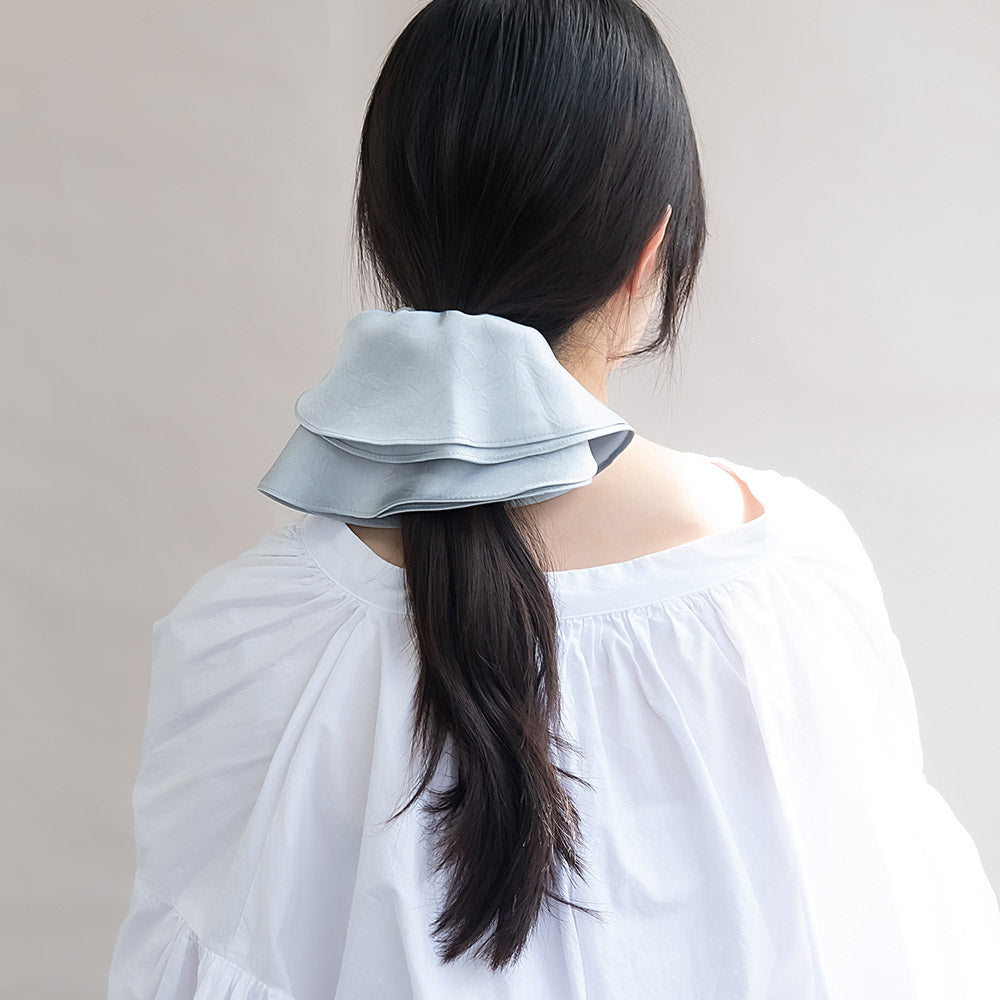 シュシュ ビッグ ボリューム フレア ヘアゴム ヘアポニー