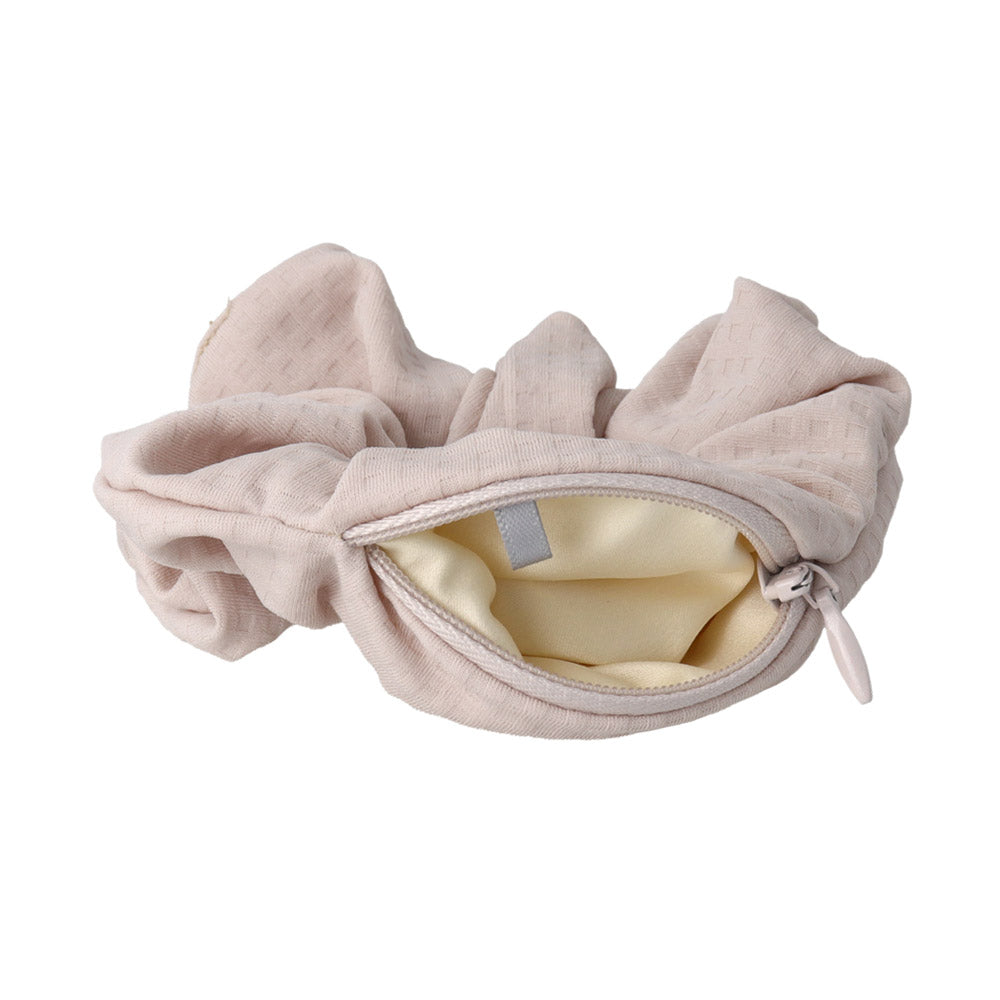シュシュ chouchou pouch ファスナー ポーチ付き チェック柄 くすみパステル カラー