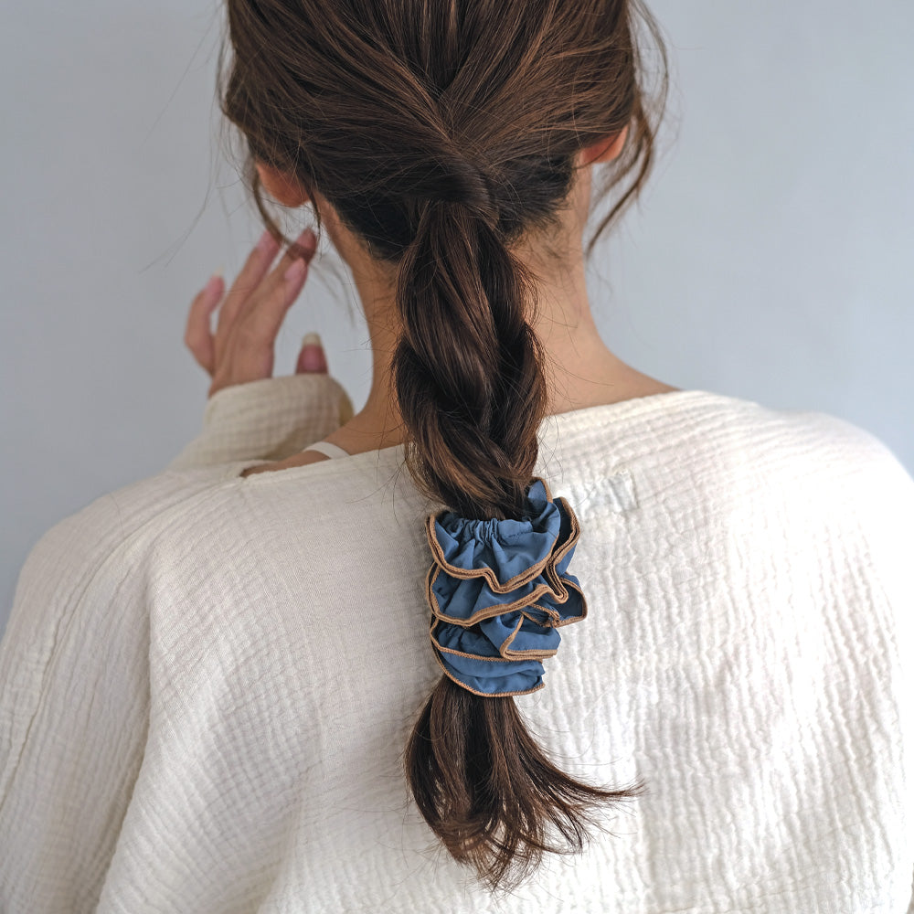 シュシュ Candy Chouchou ロング バイカラー フリル