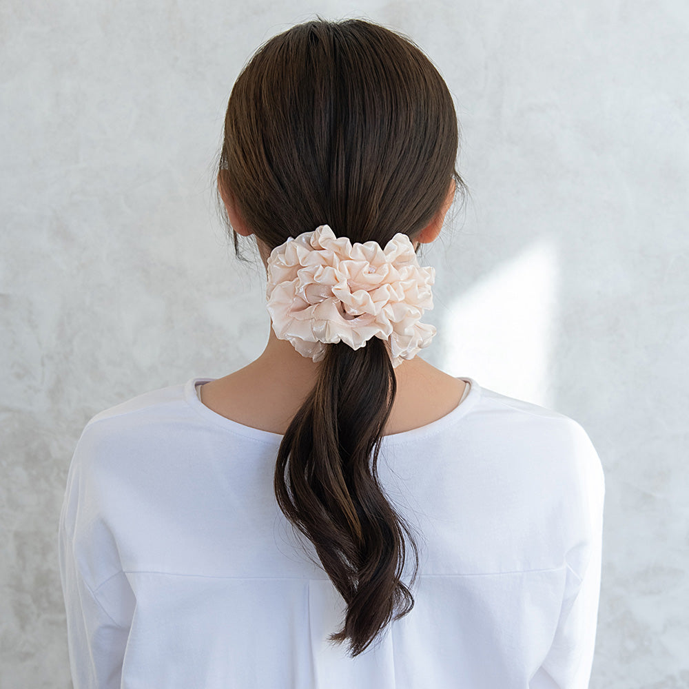 シュシュ ボリューム フリルビッグ