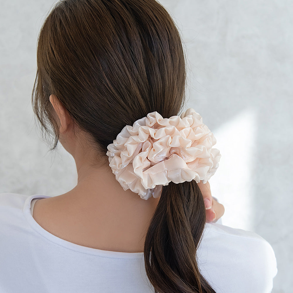 シュシュ ボリューム フリルビッグ