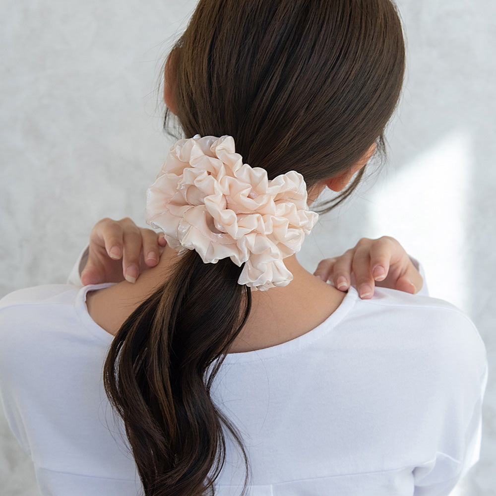 シュシュ ボリューム フリルビッグ