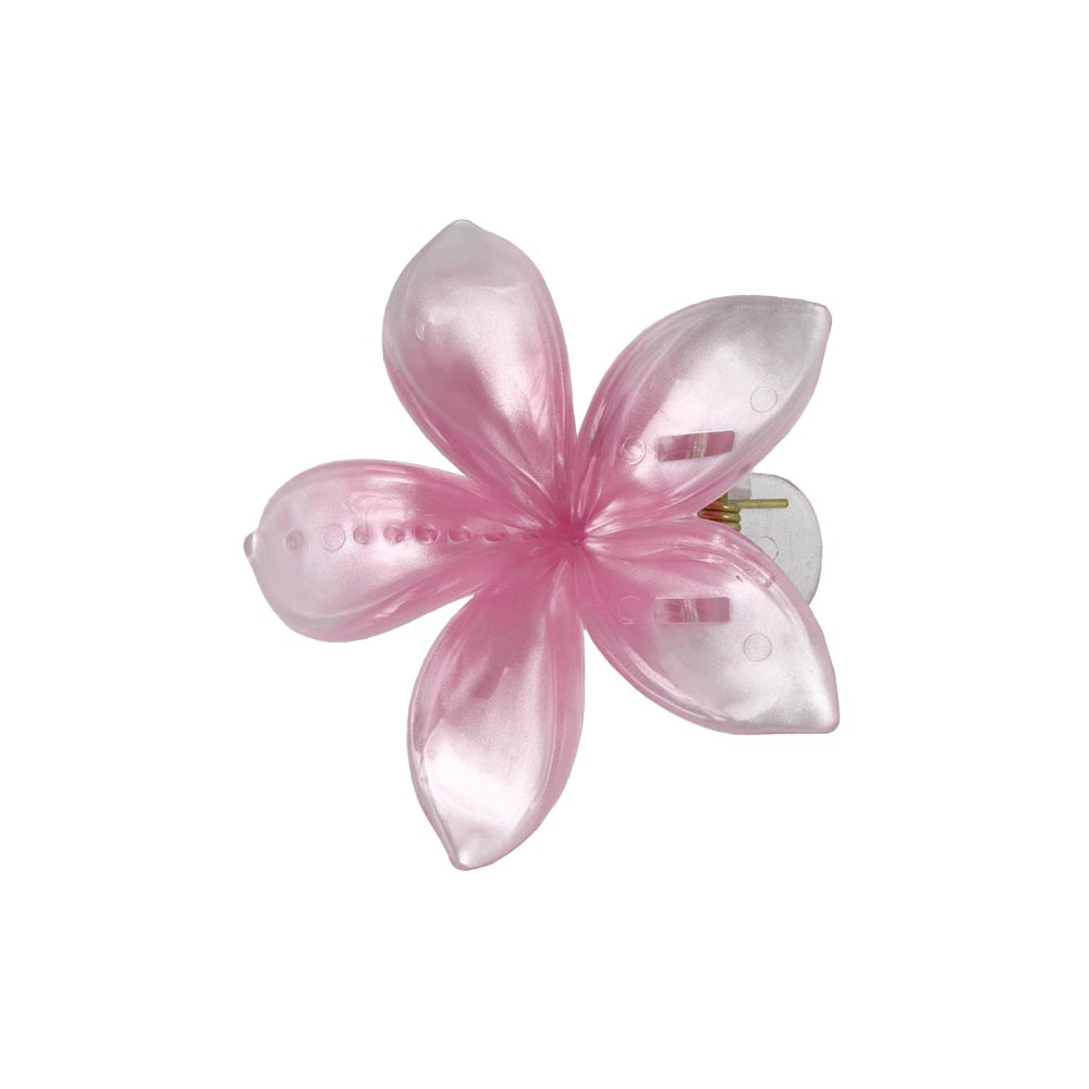 ヘアクリップ プルメリア フラワー 花 カラー 65mm サイドクリップ