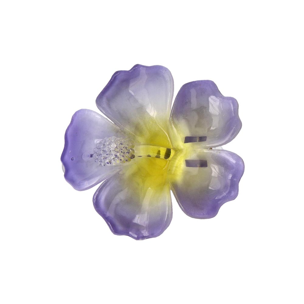 ヘアクリップ ハイビスカス フラワー 花 カラー 60mm サイドクリップ