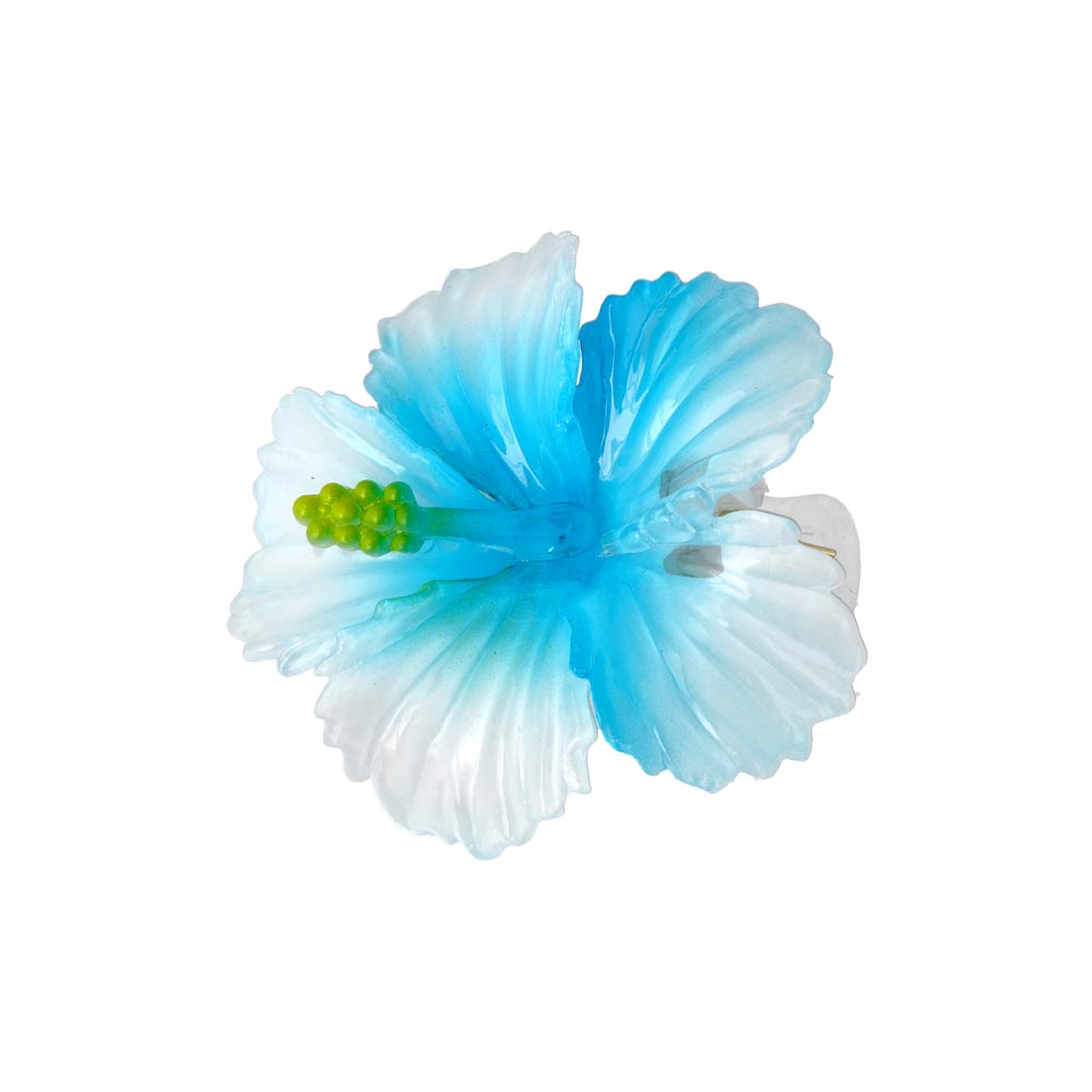 ヘアクリップ ハイビスカス フラワー 花 カラー 80mm ビッグ サイドバンスクリップ