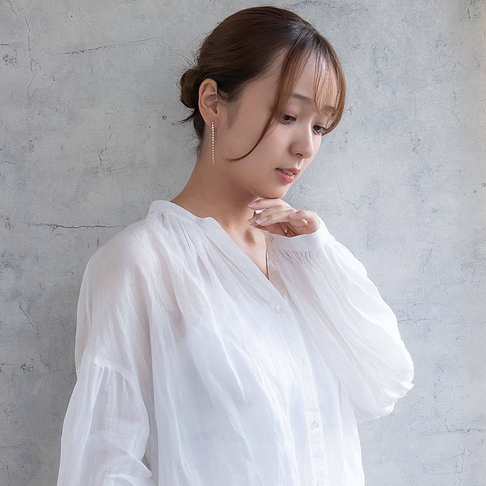 イヤリング ニッケルフリー ラインストーン ネジバネ式イヤリング