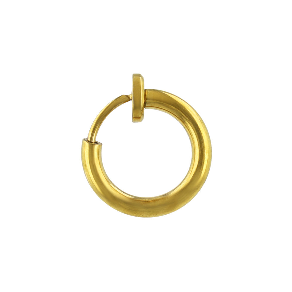 イヤリング ステンレス メタル 12mm フープタイプ パイプイヤリング