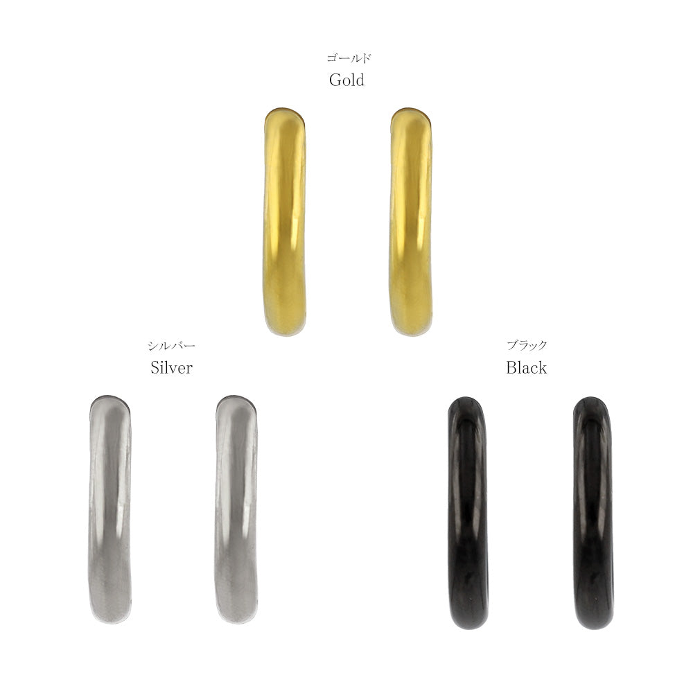 イヤリング ステンレス メタル 12mm フープタイプ パイプイヤリング