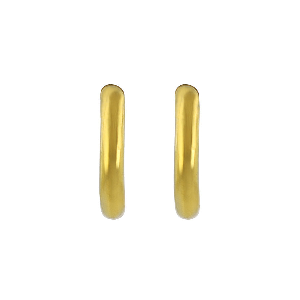 イヤリング ステンレス メタル 12mm フープタイプ パイプイヤリング