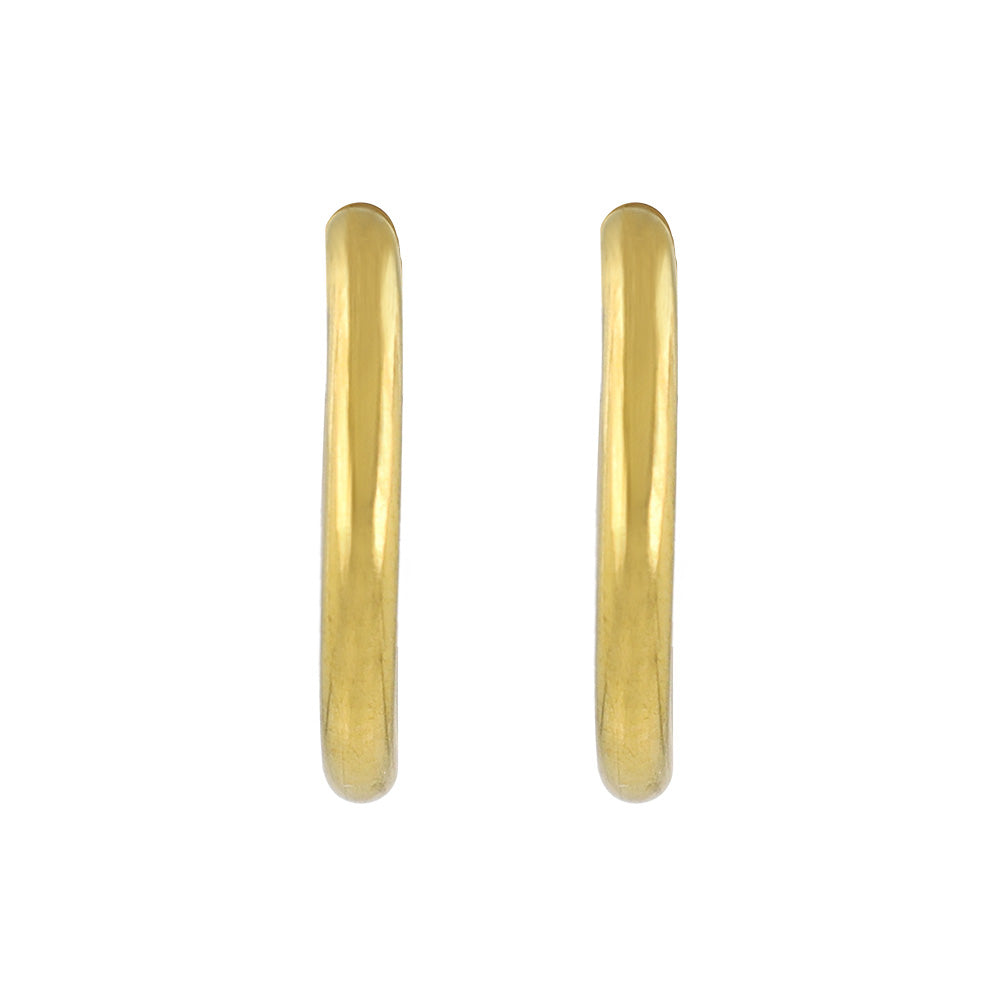 イヤリング ステンレス メタル 16mm フープタイプ パイプイヤリング