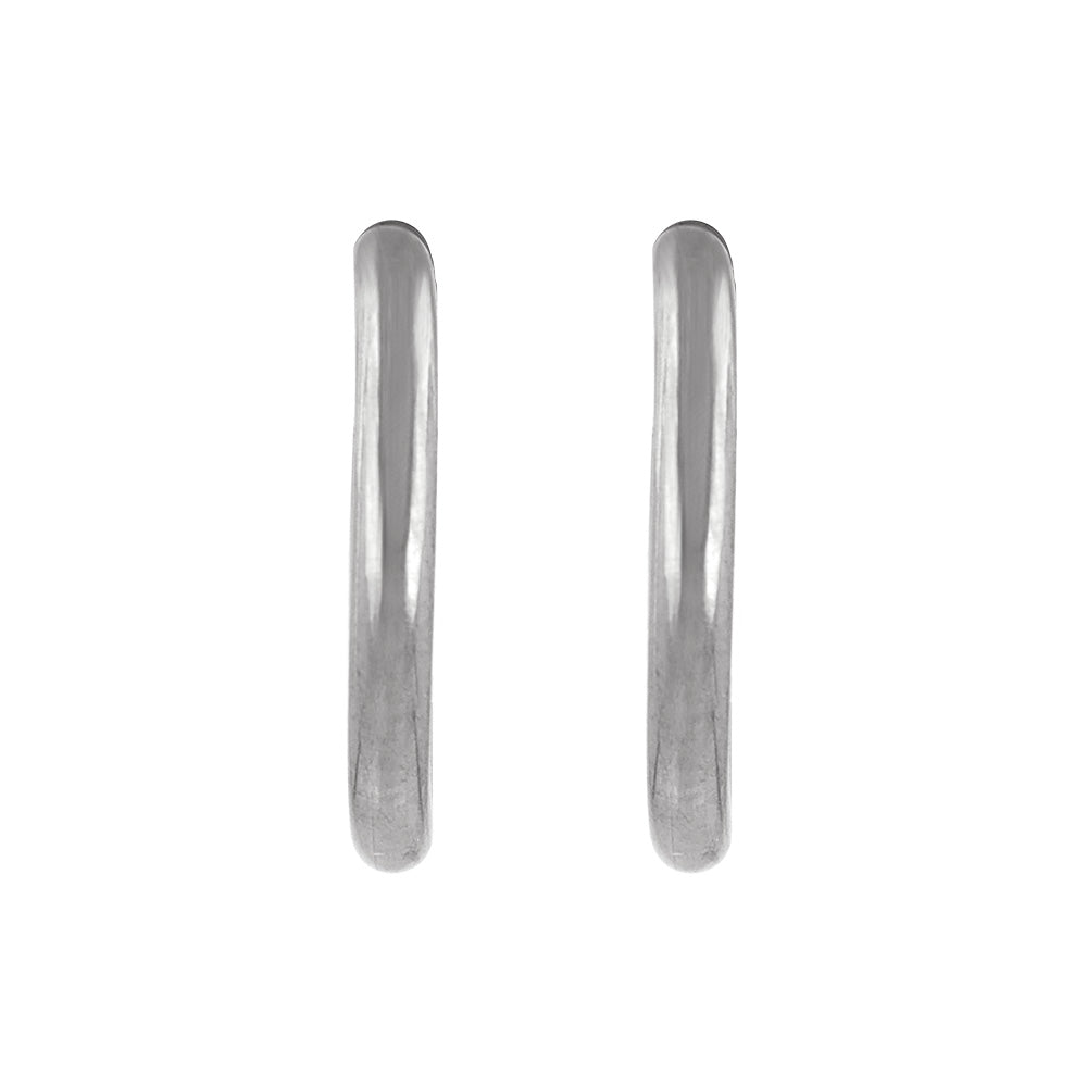 イヤリング ステンレス メタル 16mm フープタイプ パイプイヤリング