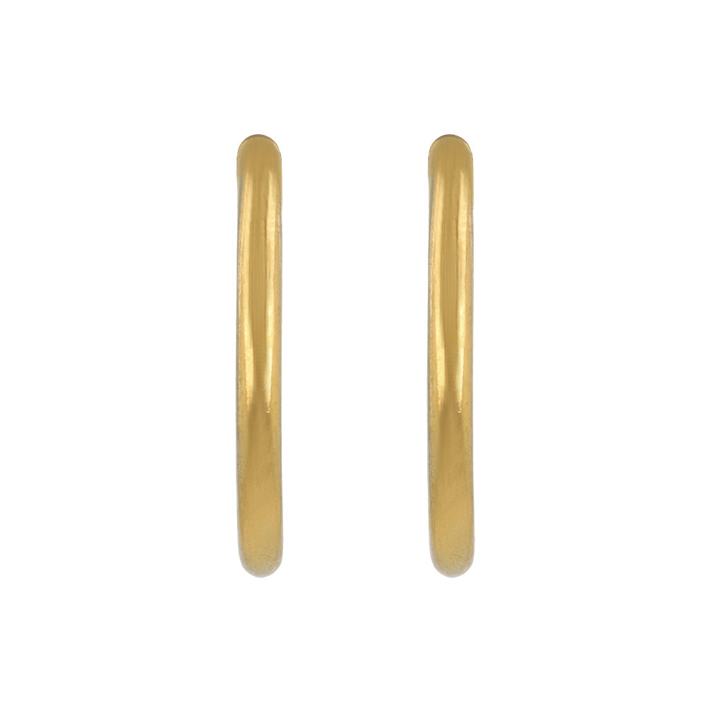 イヤリング ステンレス メタル 20mm フープタイプ パイプイヤリング