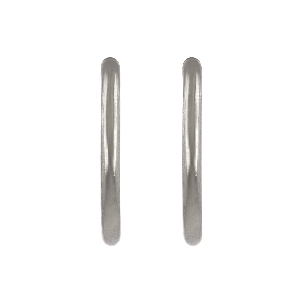 イヤリング ステンレス メタル 20mm フープタイプ パイプイヤリング