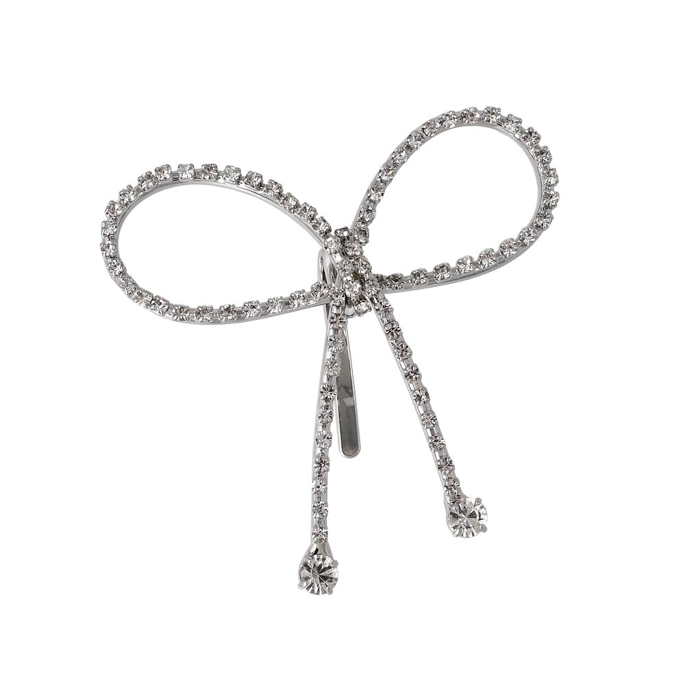 ヘアカフ リボン ミニ ストーン メタル ヘアポニー ポニーフック