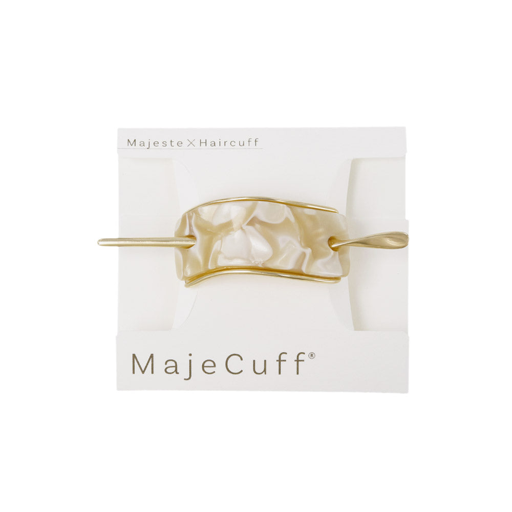 MajeCuff/マジェカフ マジェステみたいなヘアカフ レクタングル カーブ マーブル プレート メタル ライン