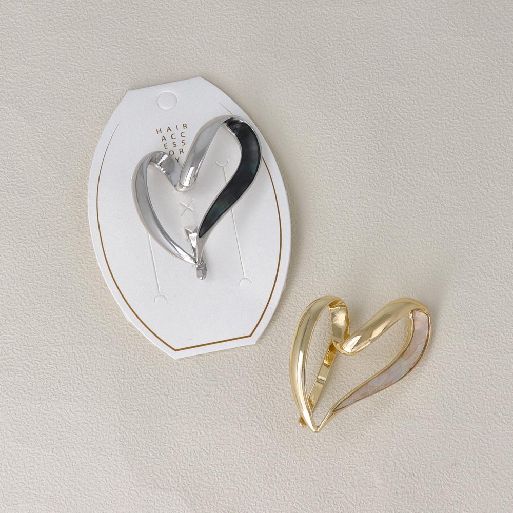 ヘアカフ メタル シェル ライン ハート