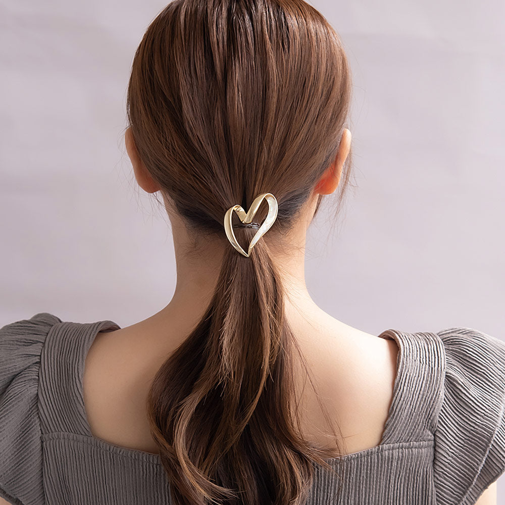 ヘアカフ メタル シェル ライン ハート