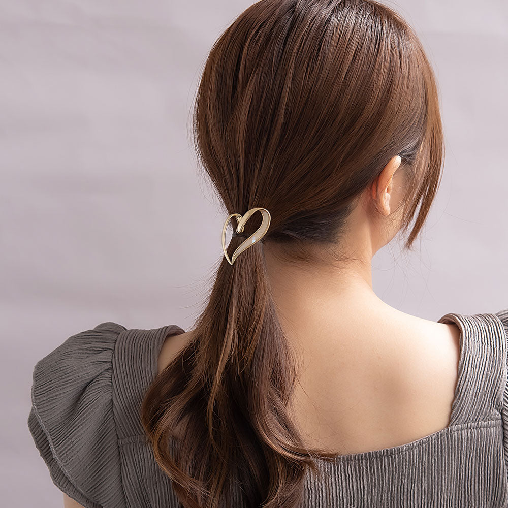 ヘアカフ メタル シェル ライン ハート