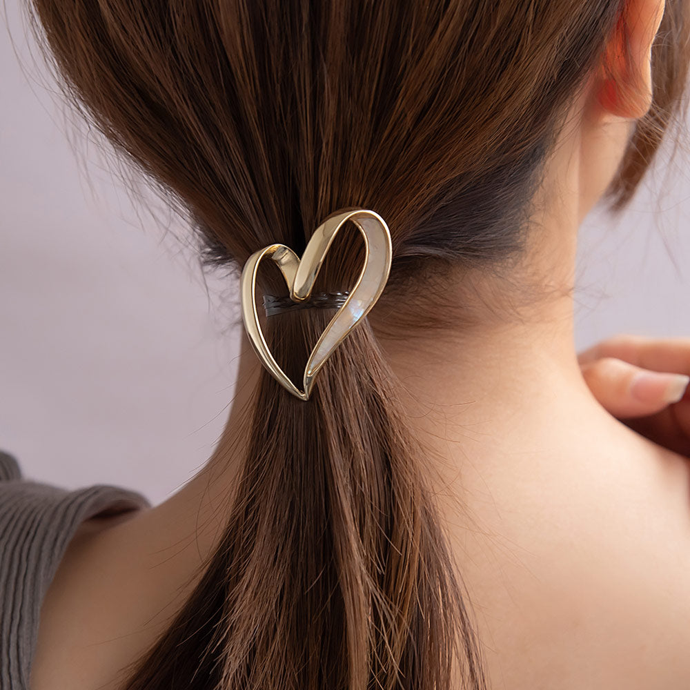 ヘアカフ メタル シェル ライン ハート