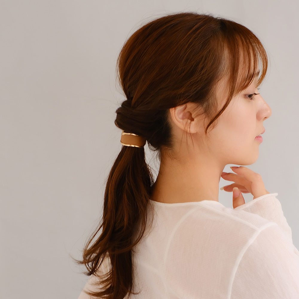 ヘアカフ マグネットカフ メタル フェイクレザー 合皮 ウェーブ