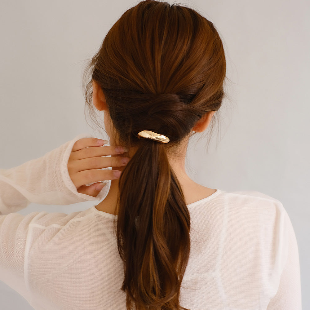 ヘアカフ 巻き込みカフ メタル カーブ ライン