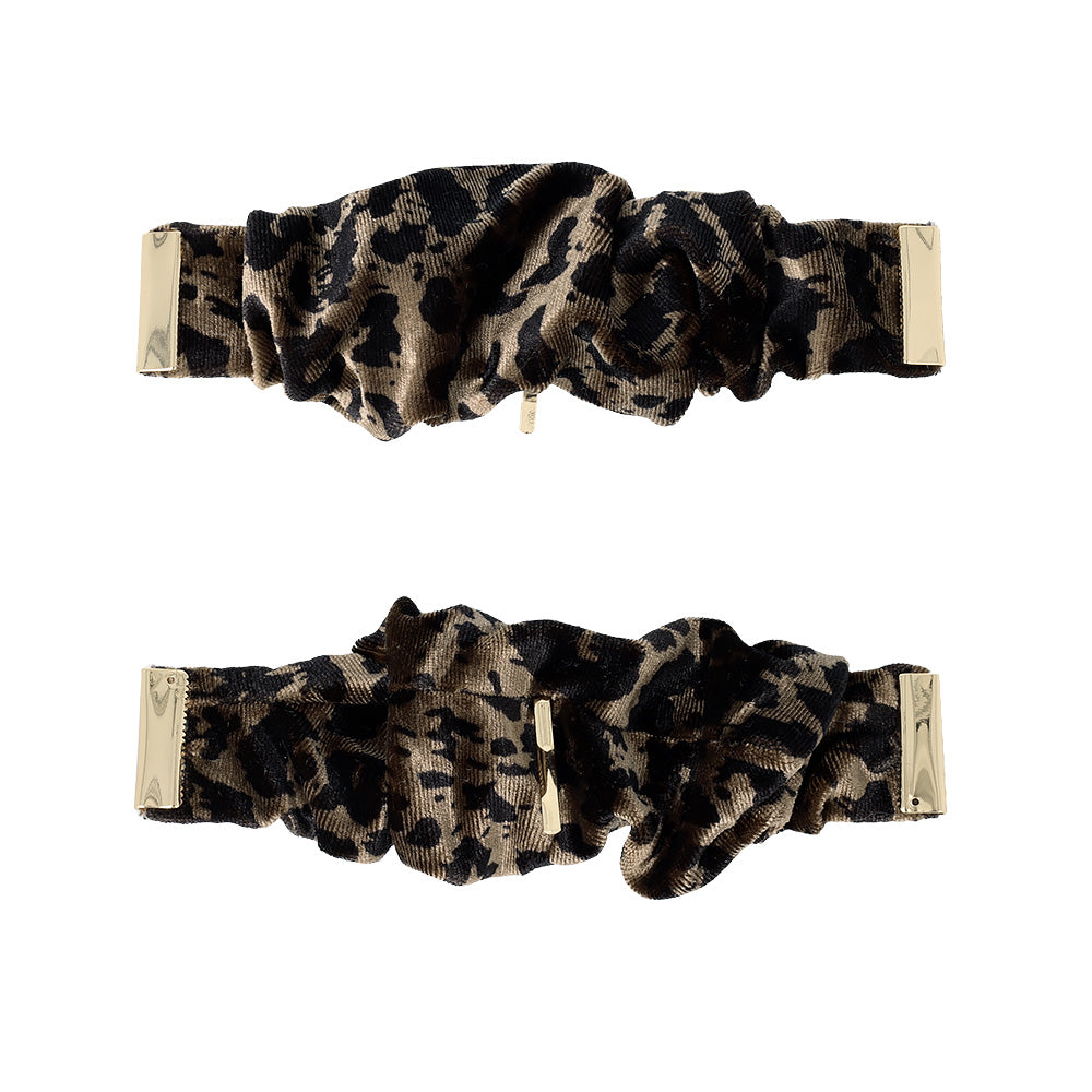 ヘアカフ クラップカフ レオパード柄 ベロア