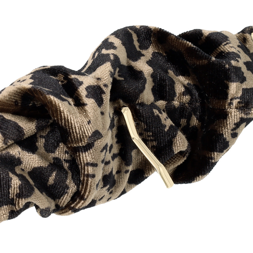 ヘアカフ クラップカフ レオパード柄 ベロア