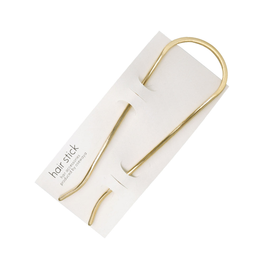 かんざし hair stick メタル U字 カーブ ヘアコーム ヘアスティック