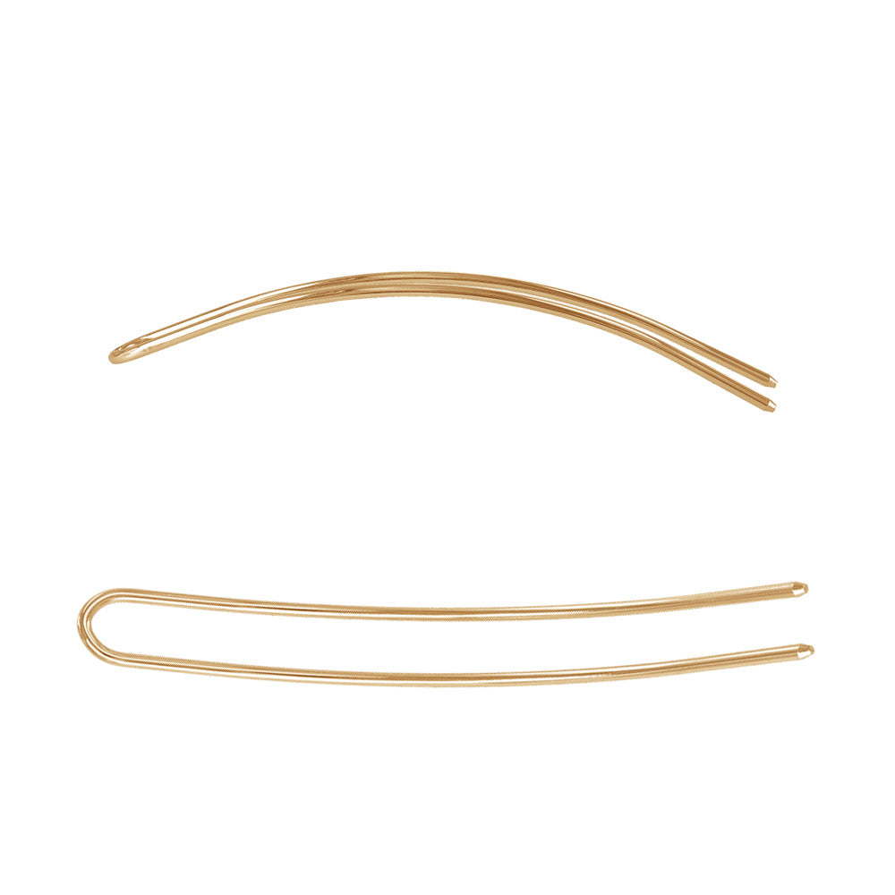 かんざし hair stick メタル スリム U字 カーブ ヘアコーム ヘアスティック