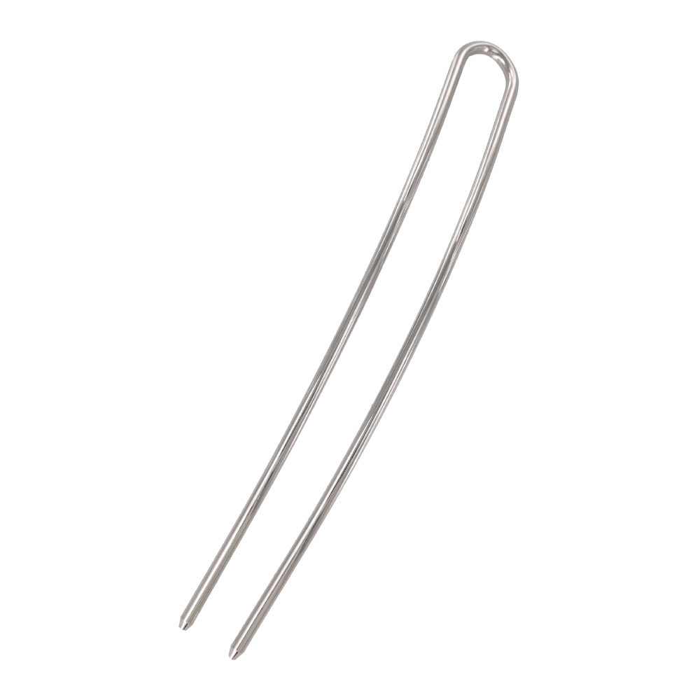 かんざし hair stick メタル スリム U字 カーブ ヘアコーム ヘアスティック