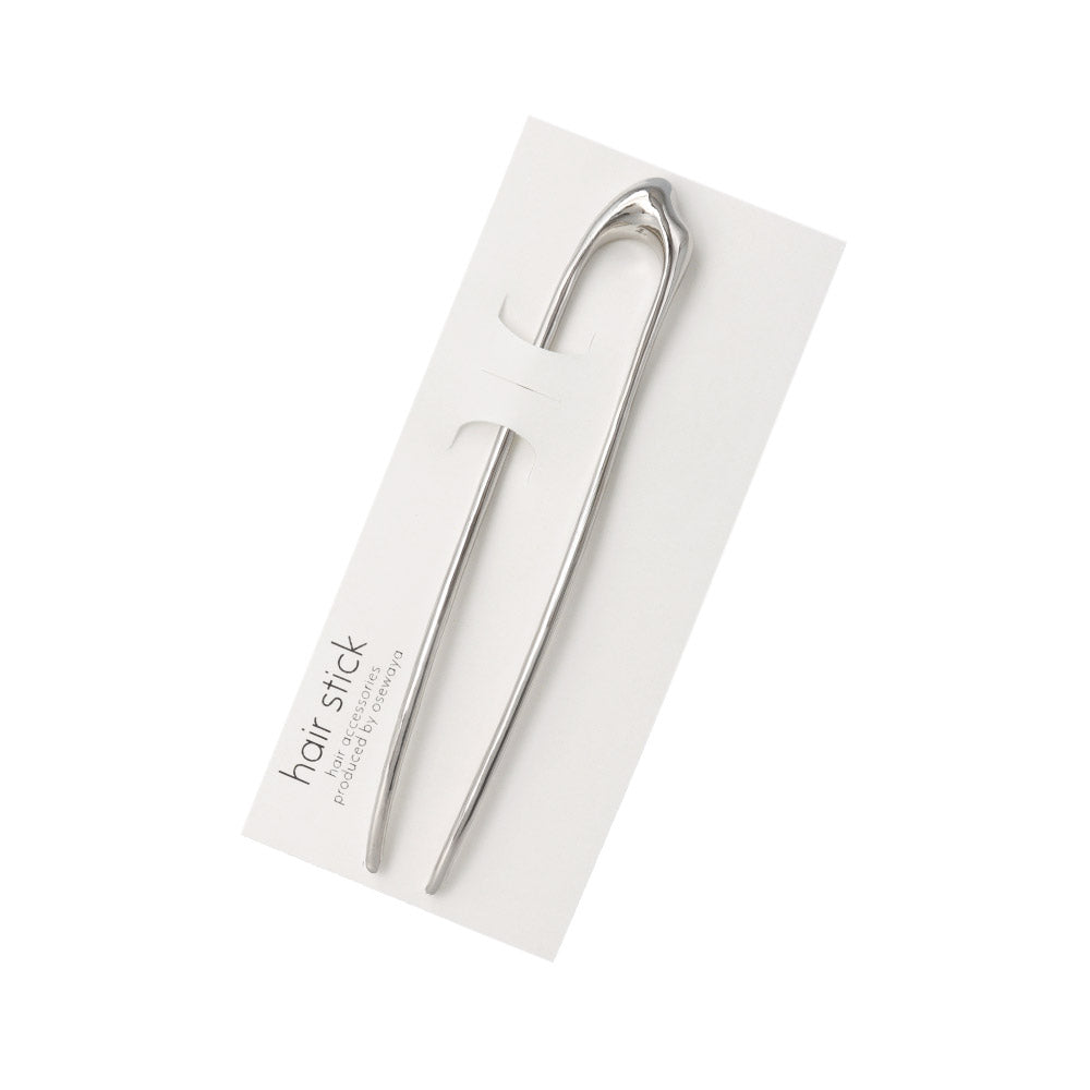 かんざし hair stick ニッケルフリー メタル メルト スリム U字 カーブ ヘアスティック