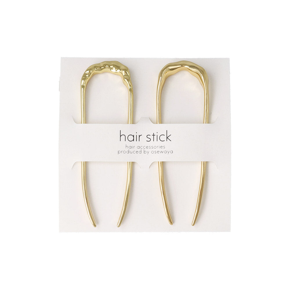 かんざし hair stick メタル ニッケルフリー ミニ メルト U字 カーブ 2個セット ヘアスティック