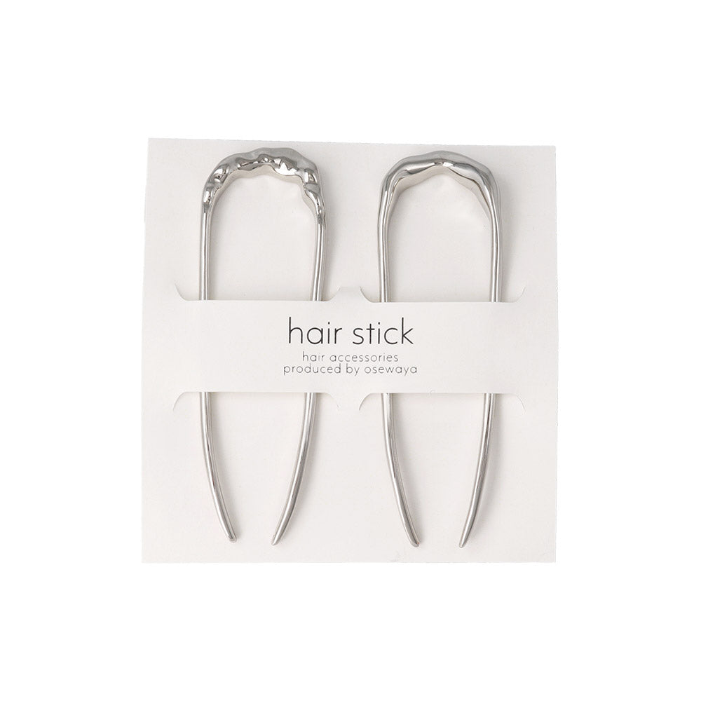 かんざし hair stick メタル ニッケルフリー ミニ メルト U字 カーブ 2個セット ヘアスティック