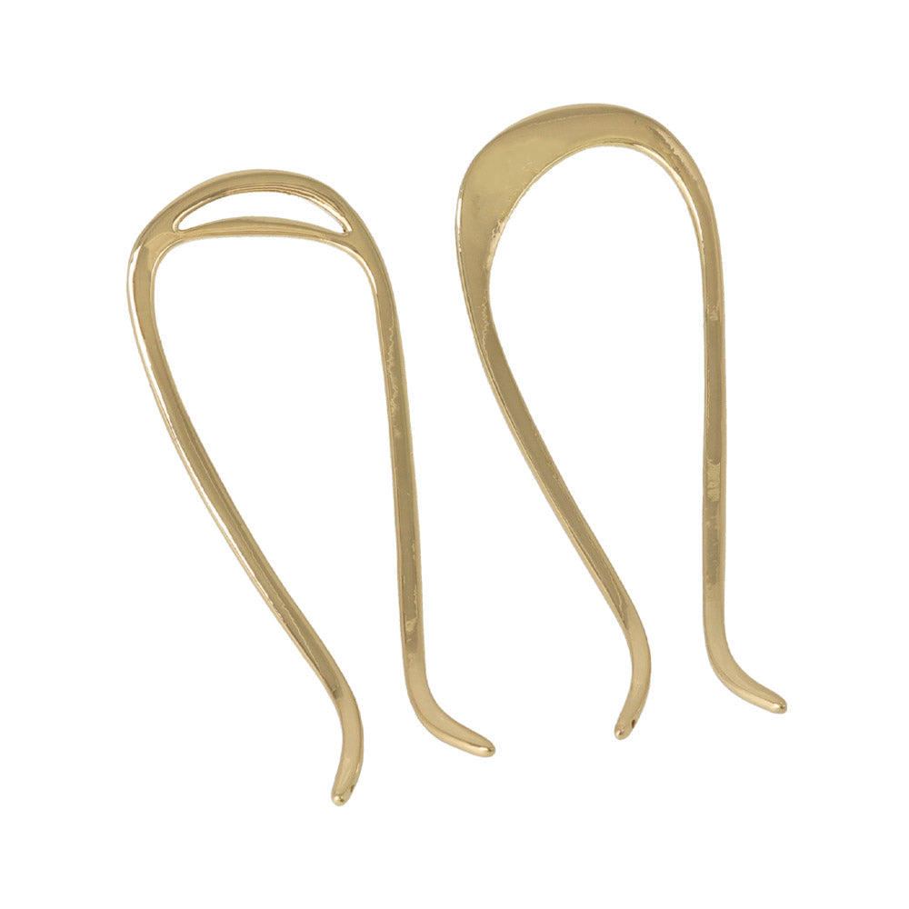 かんざし hair stick メタル ニッケルフリー ミニ 梨地 ライン U字 カーブ 2個セット ヘアスティック