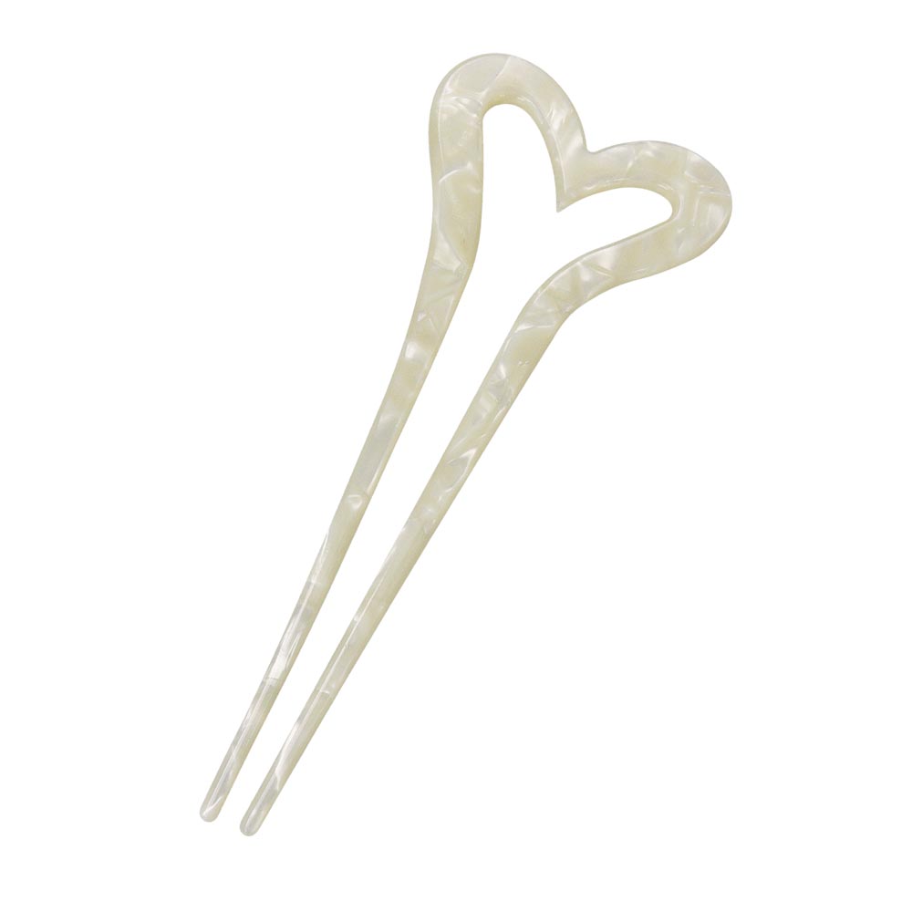 かんざし hair stick マーブル カラー ハート U字