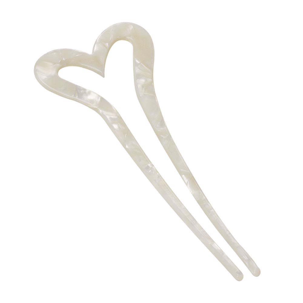かんざし hair stick マーブル カラー ハート U字