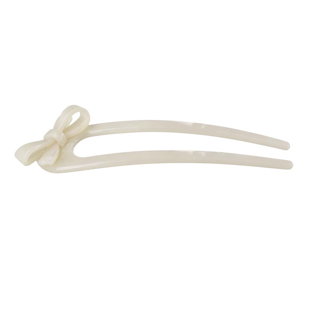 かんざし hair stick マーブル カラー 立体 リボン U字