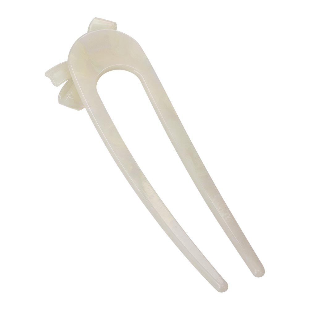 かんざし hair stick マーブル カラー 立体 リボン U字