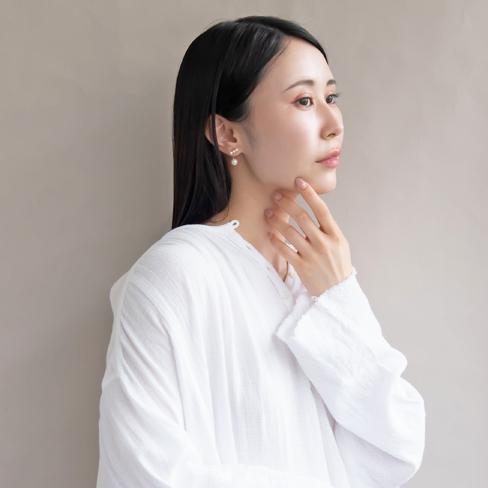 樹脂ピアス ニッケルフリー プラパール メタル 2way バックキャッチ スタッドピアス