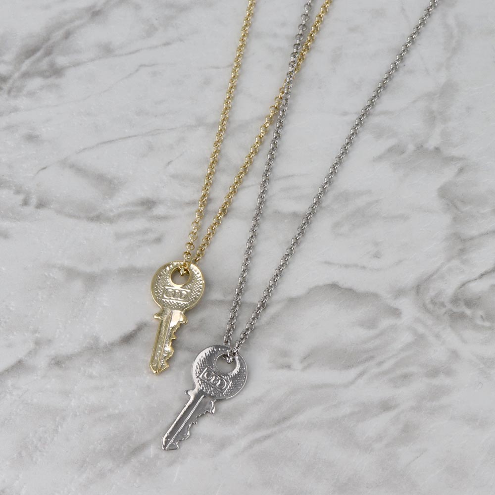 ネックレス ニッケルフリー メタル キー 鍵 サークルチェーン