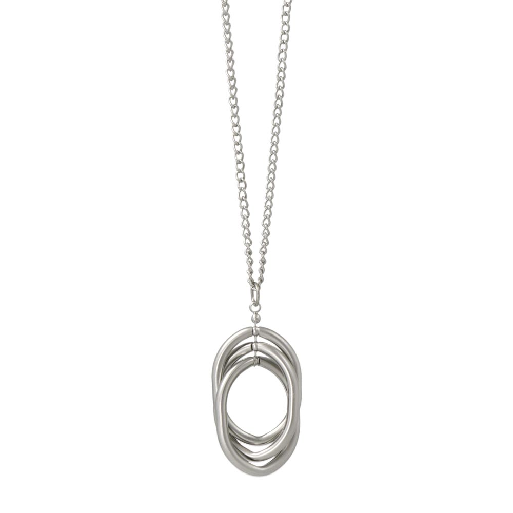 ネックレス ニッケルフリー sable silver メタル トリプル オーバル リング クロス ペンダントネックレス