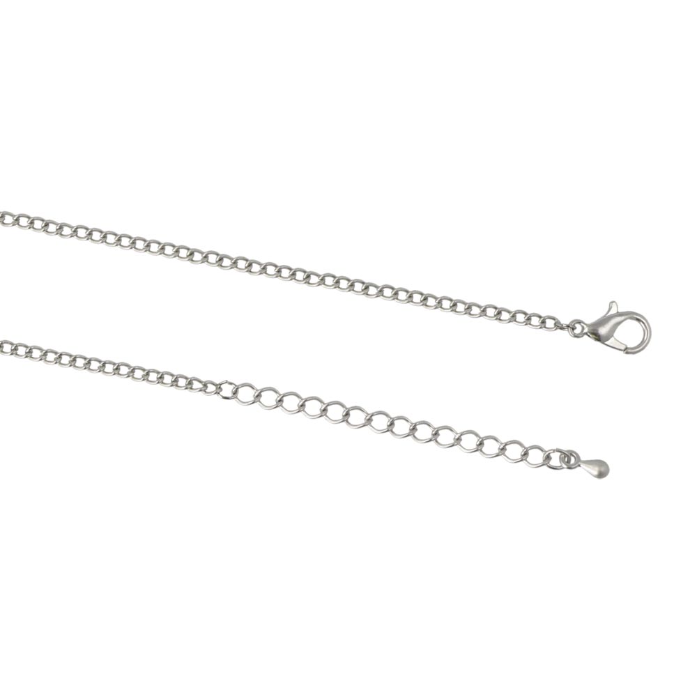 ネックレス ニッケルフリー sable silver メタル ダブル ツイスト ライン ドロップ ペンダントネックレス