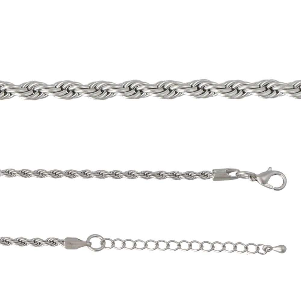ネックレス ニッケルフリー sable silver メタル パイプロープチェーン ショートネックレス